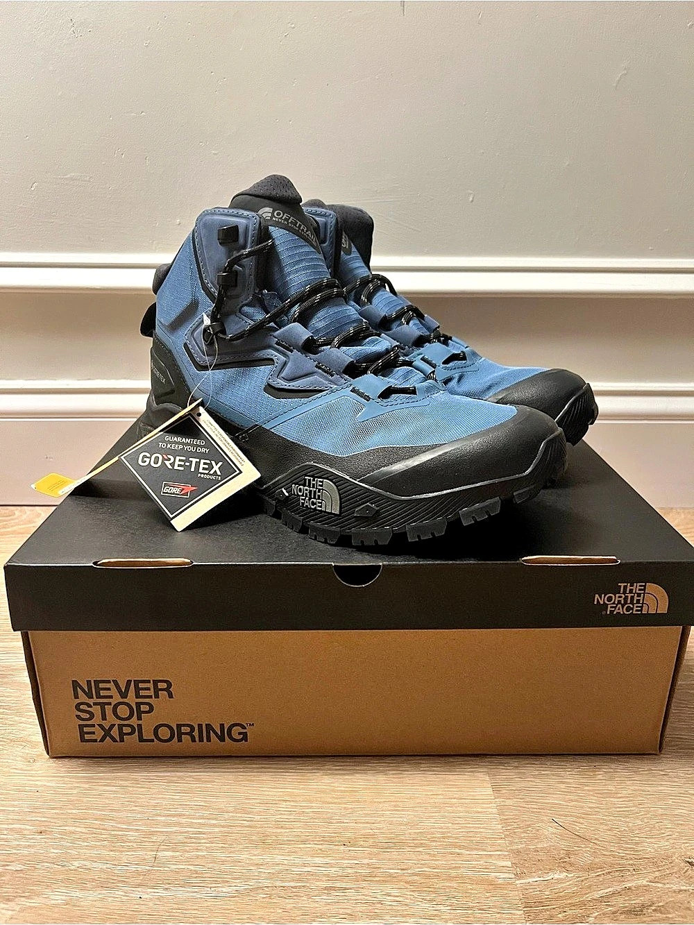 The North Face Men's Offtrail Hike LT Mid GORE-TEX Boots Blue & Black US 10.5